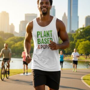 Plant-Based & Poppin' Unisex Cotton Tank Top